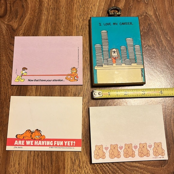 Post-its pads & “Cathy” small desktop plaque - Picture 3 of 4